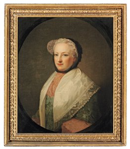 Portret Anne Drelincourt, Lady Primrose (ok.1709-1775) (olej na płótnie) autorstwa Allan (follower of) Ramsay