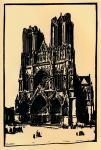 Katedra w Reims, 1914, 1918 autorstwa Allan Douglass Mainds
