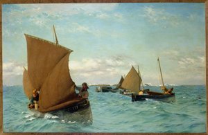 Luggery podnoszące cumy, 1886 autorstwa Allan J. Hook