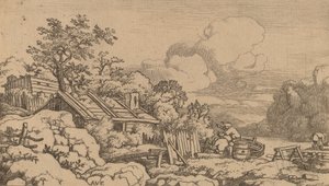 Chata cieśli, prawdopodobnie ok. 16451656. autorstwa Allart van Everdingen