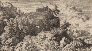 Jodły w Defile, prawdopodobnie ok. 16451656. autorstwa Allart van Everdingen