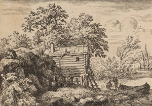 Chata Rybaka, prawdopodobnie ok. 16451656. autorstwa Allart van Everdingen