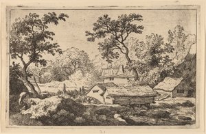 Młyn pod wodospadem, prawdopodobnie ok. 16451656. autorstwa Allart van Everdingen