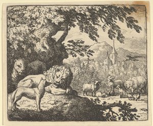 Renard kontynuuje swoje kłamstwa, 1650-75. autorstwa Allart van Everdingen