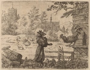 Reynard przebrany za mnicha, prawdopodobnie ok. 16451656. autorstwa Allart van Everdingen