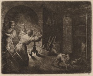 Reynard kradnie kapona od pastora autorstwa Allart van Everdingen