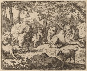 Reynard zostaje zwolniony, by opowiedzieć swoją historię autorstwa Allart van Everdingen