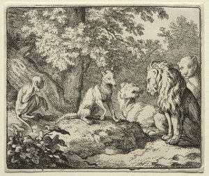 Reynard the Fox: dalsze fałszywe zeznania Reynarda autorstwa Allart van Everdingen