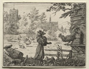 Reynard the Fox: Reynard przebrany za mnicha autorstwa Allart van Everdingen
