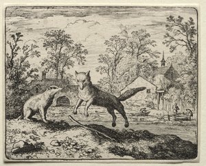 Reynard the Fox: Reynard robi pokutę autorstwa Allart van Everdingen