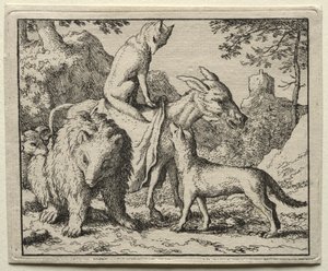 Reynard the Fox: Reynard i jego towarzysze autorstwa Allart van Everdingen