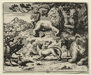 Reynard the Fox: The Animals Complain od Reynards Pardon. autorstwa Allart van Everdingen