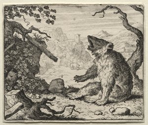 Reynard the Fox: Niedźwiedź wzywa Reynarda na dwór autorstwa Allart van Everdingen