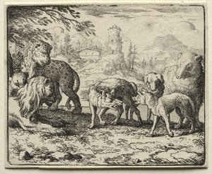 Reynard the Fox: Potępienie Reynarda. autorstwa Allart van Everdingen