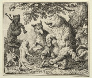 Reynard the Fox: Wilk i niedźwiedź świętują swoją wolność autorstwa Allart van Everdingen