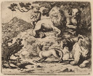 Wrogowie Reynarda są przerażeni, prawdopodobnie ok. 16451656. autorstwa Allart van Everdingen