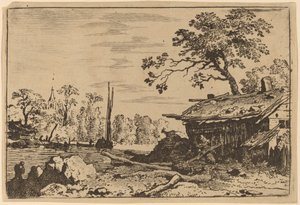 Rujnująca Chata, prawdopodobnie ok. 16451656. autorstwa Allart van Everdingen