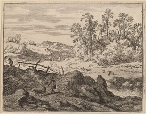 Pasterz z Barankiem, prawdopodobnie ok. 16451656. autorstwa Allart van Everdingen