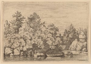 Zapora Maczugowa i Kryty Most, prawdopodobnie ok. 16451656. autorstwa Allart van Everdingen