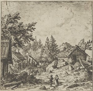 Wioska na Górzystym terenie, XVII wiek. autorstwa Allart van Everdingen