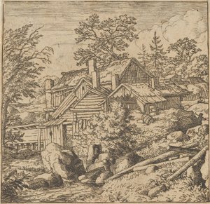 Wioska na Stronie Góry, połowa XVII w., połowa XVII w. autorstwa Allart van Everdingen