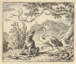 Bocian usuwa kość z Wilczego Gardła z Renarda Hendricka van Alcmara The F..., 1650-75.