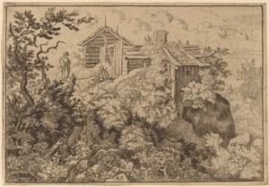 Trzy Chałupy na Skale, prawdopodobnie ok. 16451656. autorstwa Allart van Everdingen
