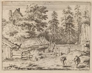 Trzy Domki, prawdopodobnie ok. 16451656. autorstwa Allart van Everdingen