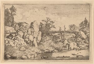 Dwie kłody w wodzie, prawdopodobnie ok. 16451656. autorstwa Allart van Everdingen