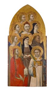 Święci i Aniołowie, ok. 1370 (tempera i złoty liść na drewnie)
