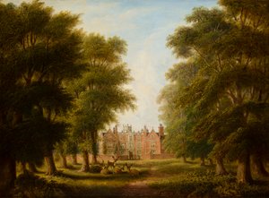 Widok zamku Bromwich Hall, ok. 1844-82 (olej na płótnie)
