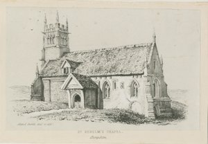 Clent - Kaplica św. Kenelma: litografia, bd [ok. 1840] autorstwa Allen Edward Everitt