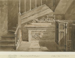 Handsworth - Pomnik Sir Williama Stanforda: rysunek w sepii, 6 kwietnia 1842 r.
