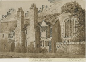 Lichfield - Szpital i kaplica św. Jana: rysunek w czerwonej sepii, 9 września 1842 (rysunek)