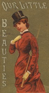 Z cyklu "Dziewczyny i dzieci" N58 promującego papierosy Nasze małe piękności dla Alle..., 1887. autorstwa Allen and Ginter