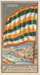 Oporto, z serii City Flags N6 dla Allen & Ginter Cigarettes Brands, 1887.