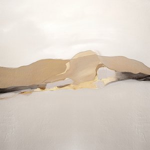 Złoty abstrakcyjny pejzaż autorstwa Alma