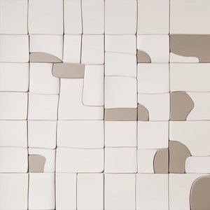 Neutralna reliefowa kompozycja geometryczna autorstwa Alma