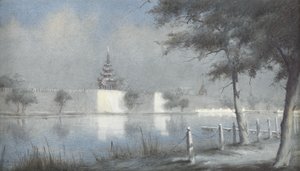Fosa w Mandalay przy Moonlight, 1924 (wc na papierze)
