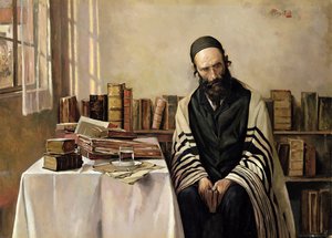 Rabin w swoim gabinecie autorstwa Alois Heinrich Priechenfried