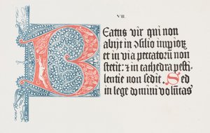 Sztuka litografii: Psałterz - Inicjał B, Płyta VIII autorstwa Alois Senefelder