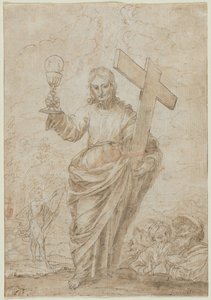 Chrystus trzymający kielich i krzyż, 1666. autorstwa Alonso Cano