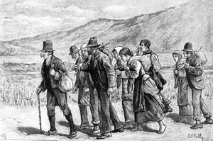 Irlandzcy żniwiarze w drodze do Anglii, 1881