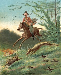 Przygody Barona Munchausena (chromolitho) autorstwa Alphonse Adolphe Bichard