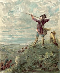 Przygody Barona Munchausena (chromolitho) autorstwa Alphonse Adolphe Bichard