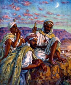 Grupa pasterzy arabskich – Nasreddine Dinet (Alphonse-Étienne Dinet). 1861 1929. francuski malarz orientalista 1918