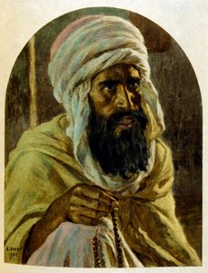 Ilustracja Dinet z „Mirages” Sceny z życia Arabów. 1906. Mirages, Scénes De La Vie Arab został zilustrowany przez Etienne Dinet z komentarzem Silmana Ben Ibrahima Bamera. Nasreddine Dinet urodził się jako Alphonse-Étienne Dinet; (1861-1929) był francuskim  autorstwa Alphonse Etienne Dinet