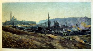 Ilustracja Dinet z „Mirages” Sceny z życia Arabów. 1906. Mirages, Scénes De La Vie Arab został zilustrowany przez Etienne Dinet z komentarzem Silmana Ben Ibrahima Bamera. Nasreddine Dinet urodził się jako Alphonse-Étienne Dinet; (1861-1929) był francuskim  autorstwa Alphonse Etienne Dinet