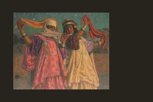 Taniec szalika (olej na płótnie) autorstwa Alphonse Etienne Dinet