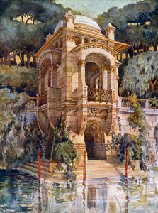 Fancy Garden (kolorowa litografia) autorstwa Alphonse Laverriere